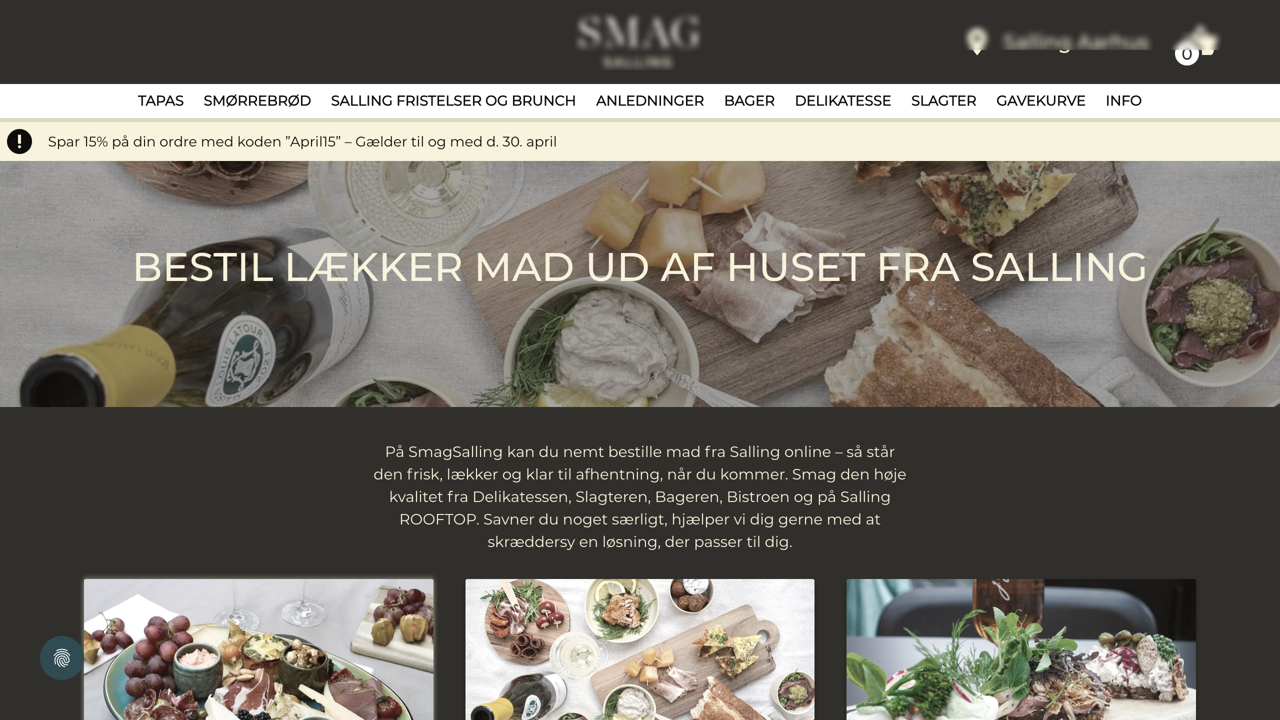 Premium brand product catalog after store selection