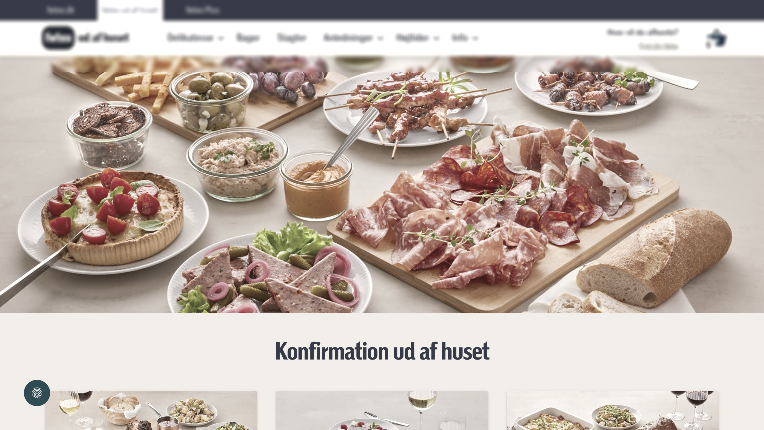 Mid-market brand homepage showing product catalog