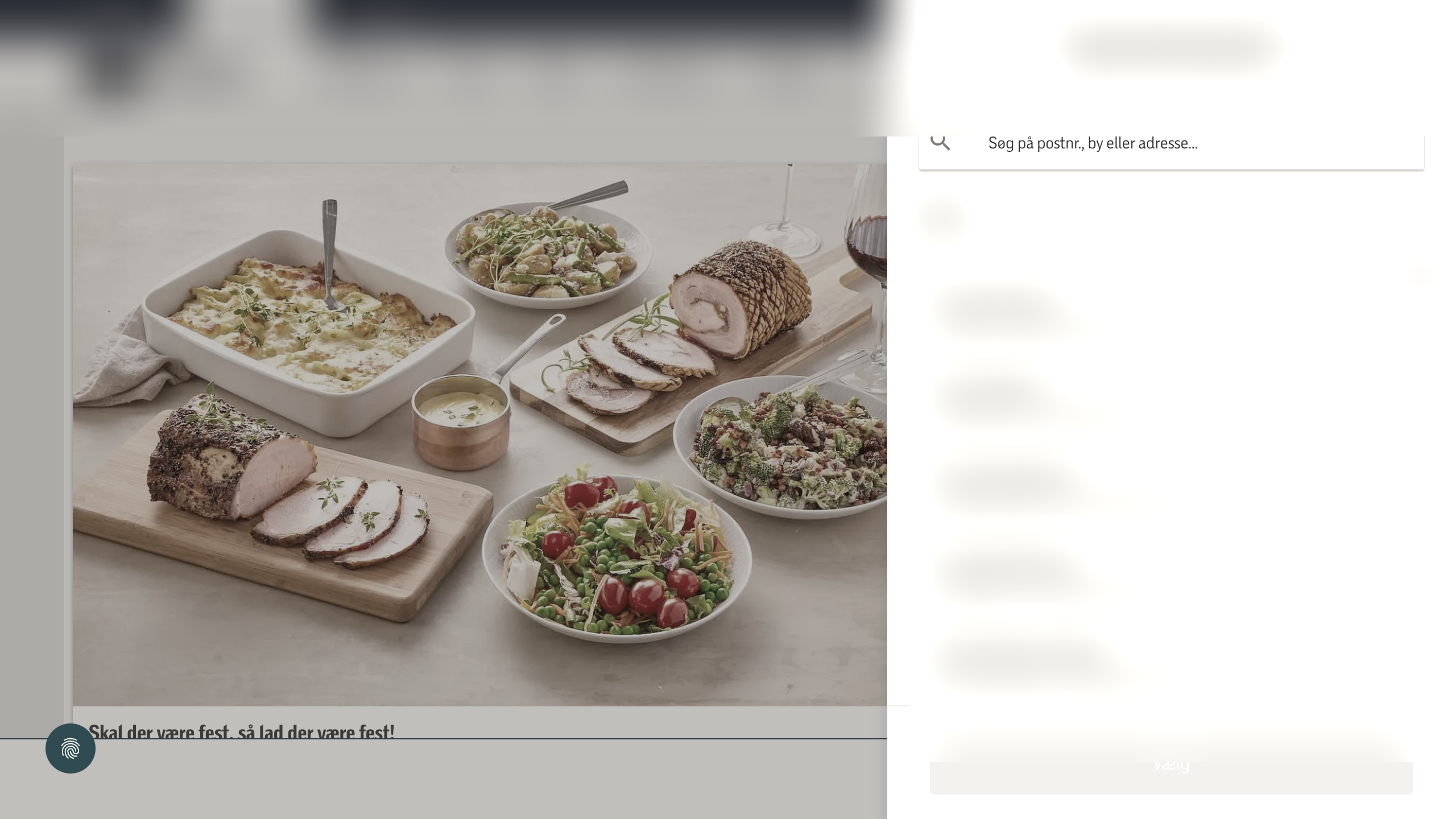 Store selector showing available pickup locations